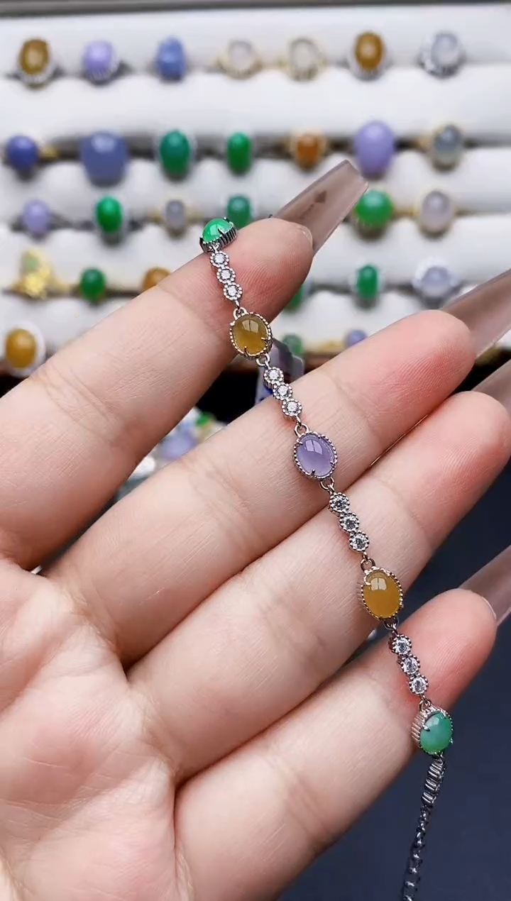 银S925镶嵌戒指翡翠0593