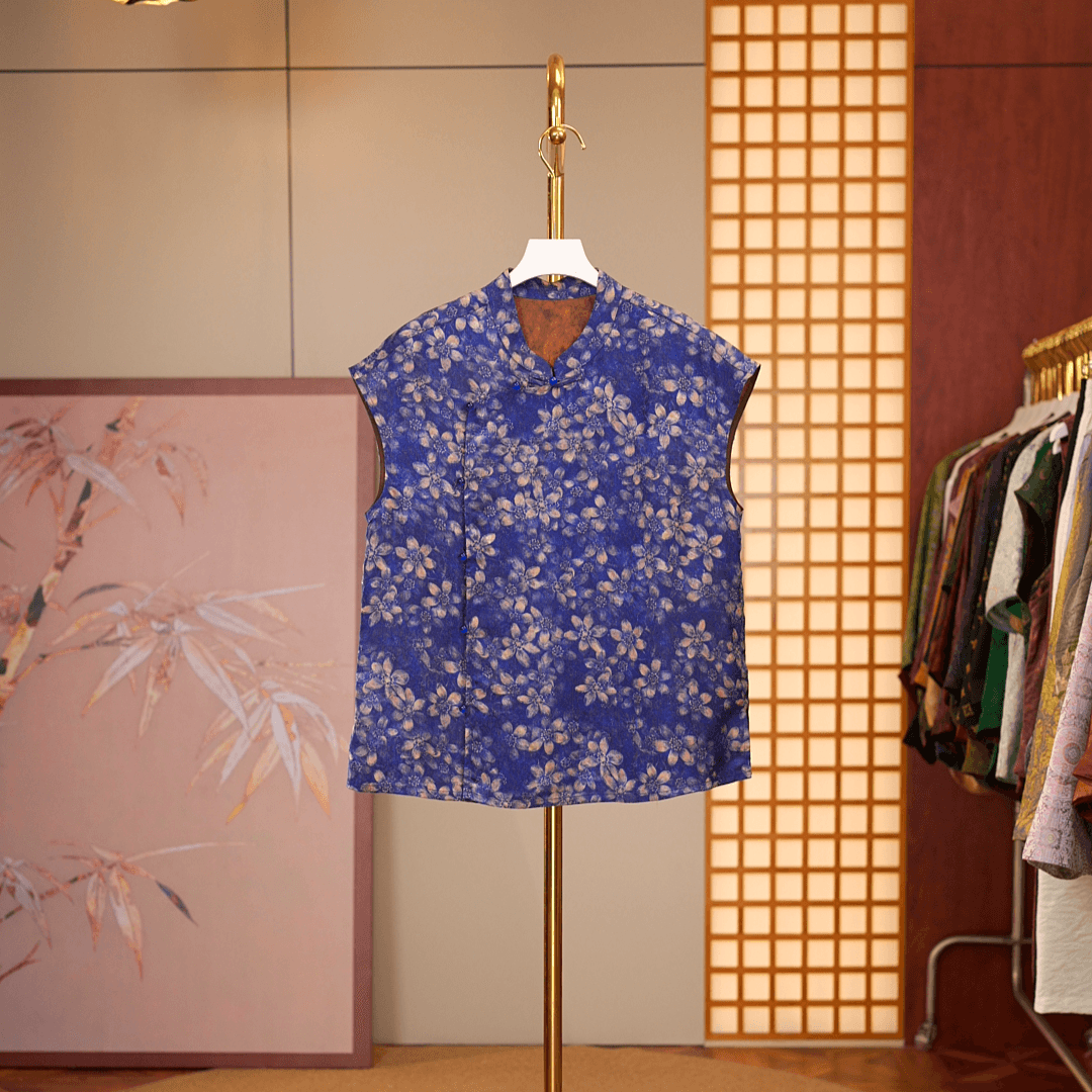 [繁花入墨-衬衫] 新中式国风女士衬衫