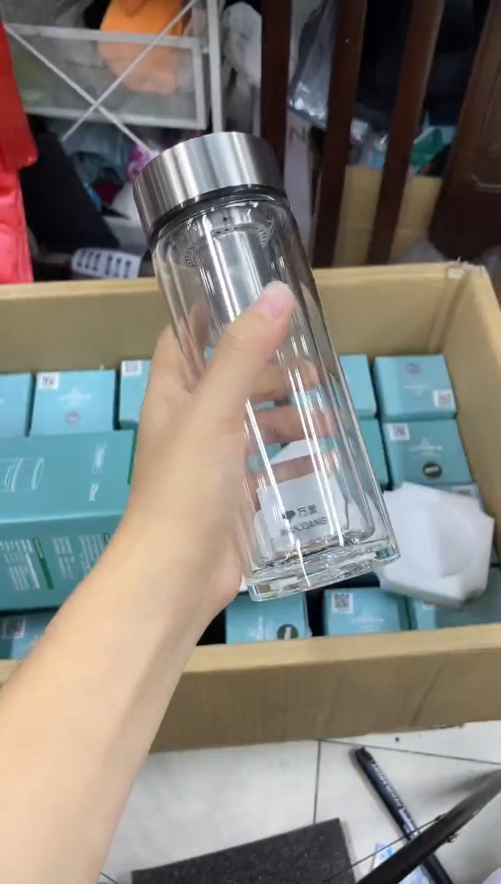 高硼硅玻璃无手柄款象家双层v303r-370ml