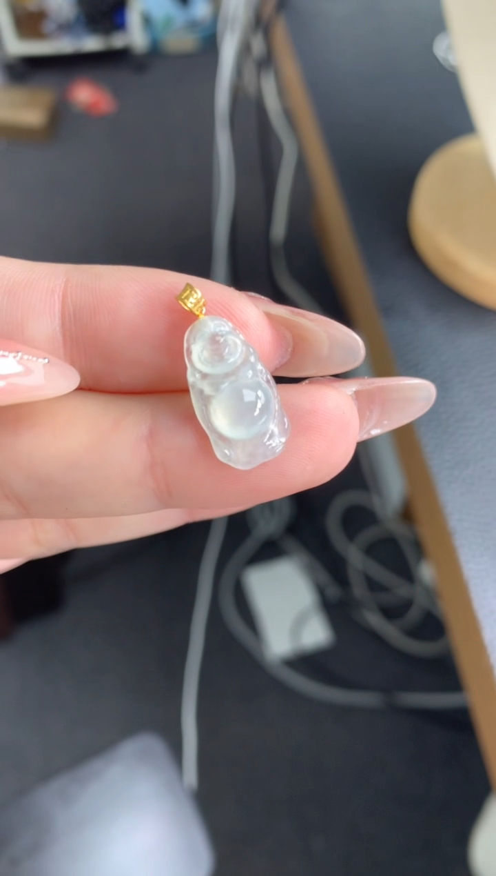 【闪购商品】翡翠颈饰18K金镶嵌48小时鉴赏期