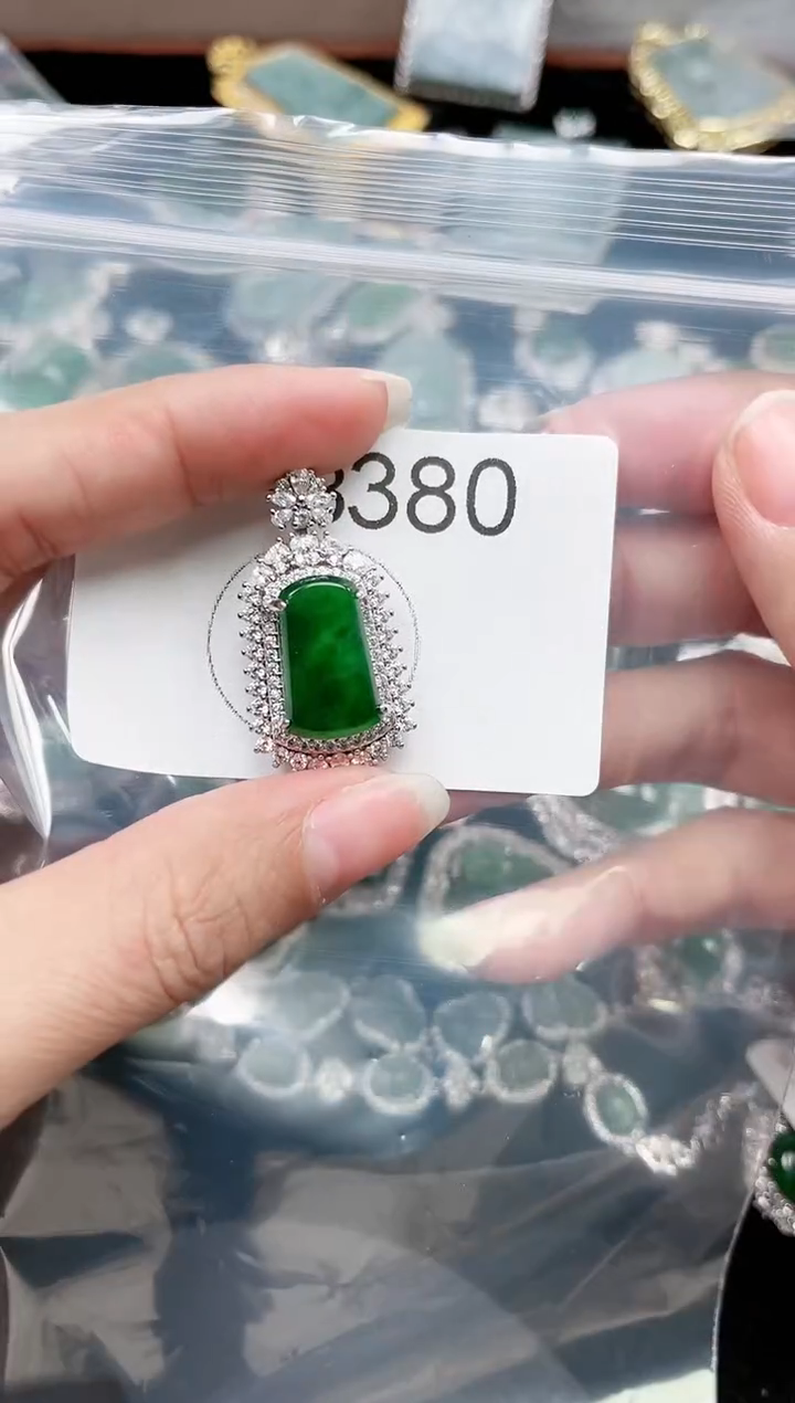 【闪购商品】翡翠颈饰未镶嵌赠皮绳380