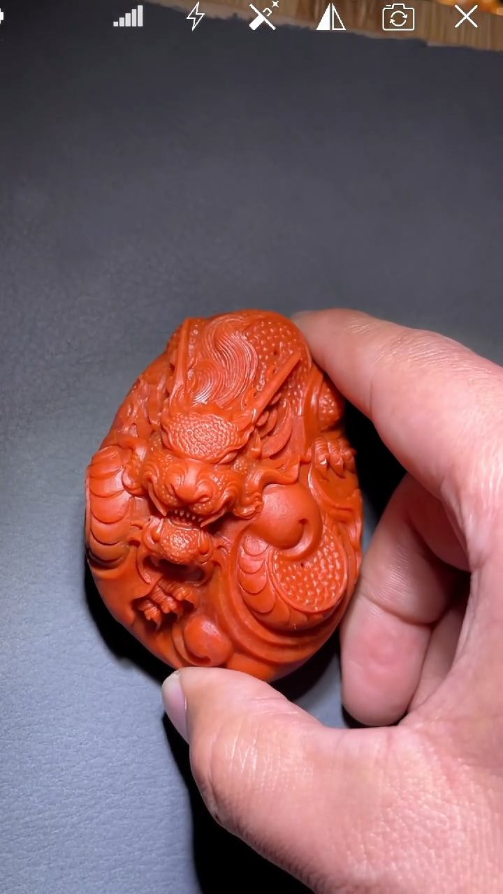 未镶嵌WY南红玛瑙巍*大龙  抛光