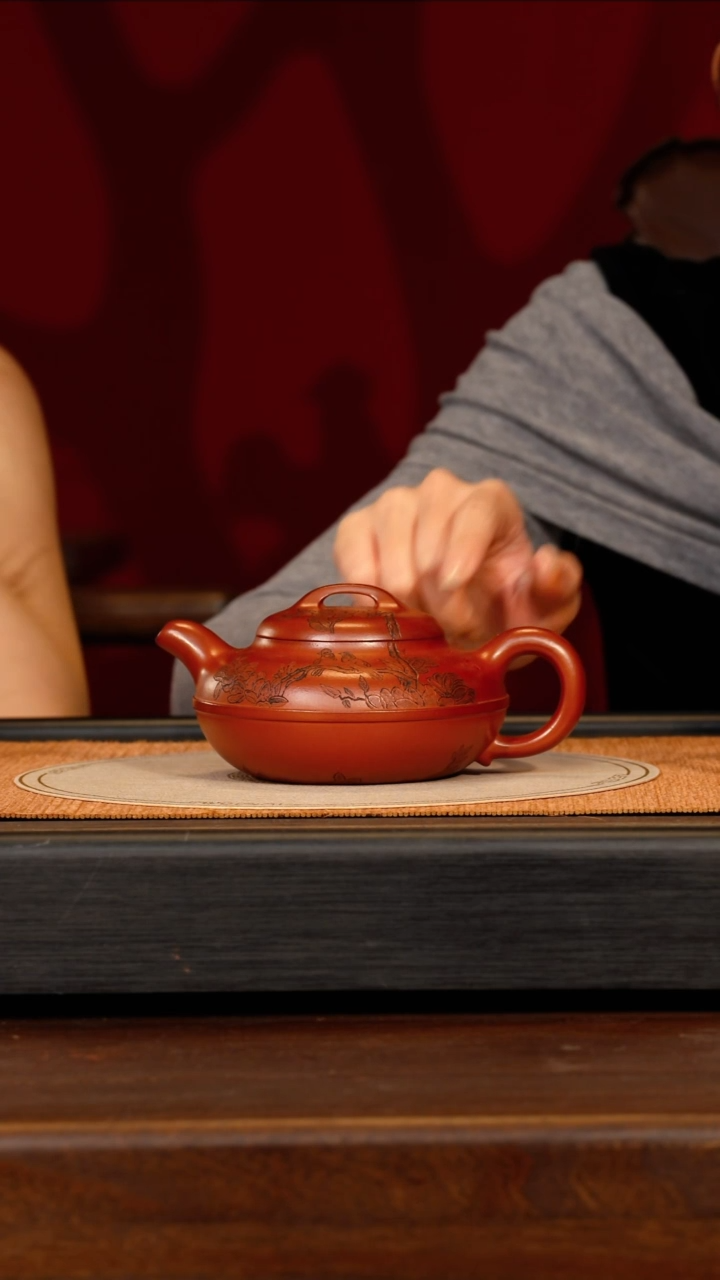 茶壶紫砂宜兴紫砂PCF 红泥 线圆
