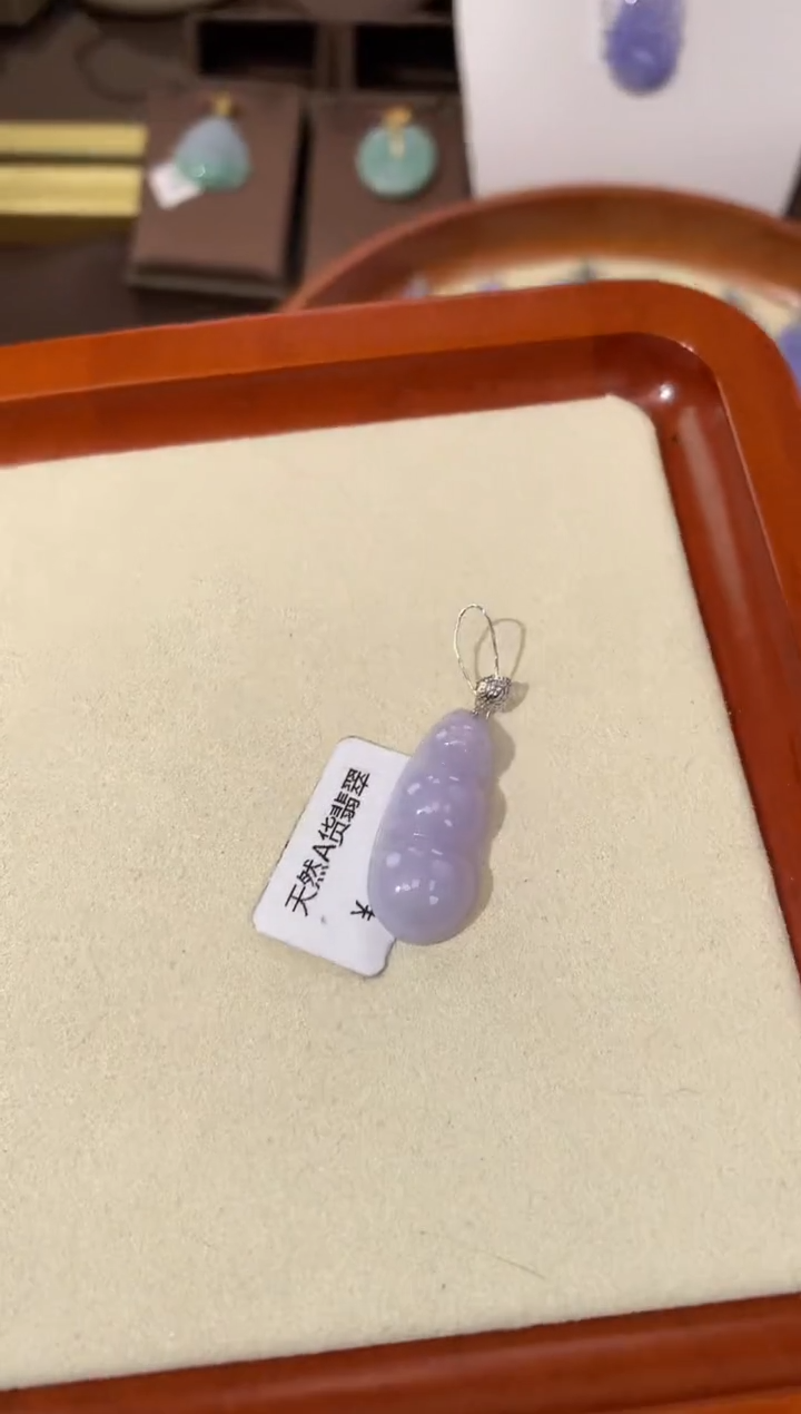 【闪购商品】翡翠颈饰18K金镶嵌天然缅甸a货翡翠