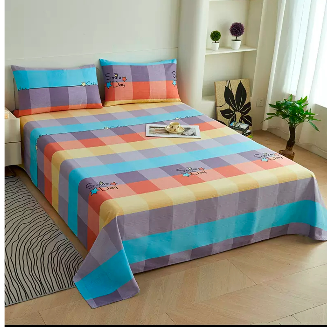 【2002】粗布枕套48*75一对装  【伊甸园-格】