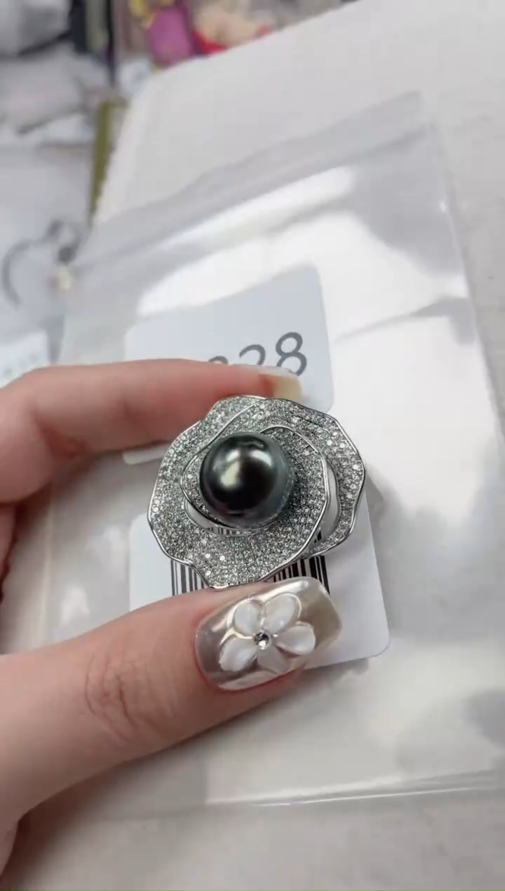 未镶嵌胸针海水珍珠X828