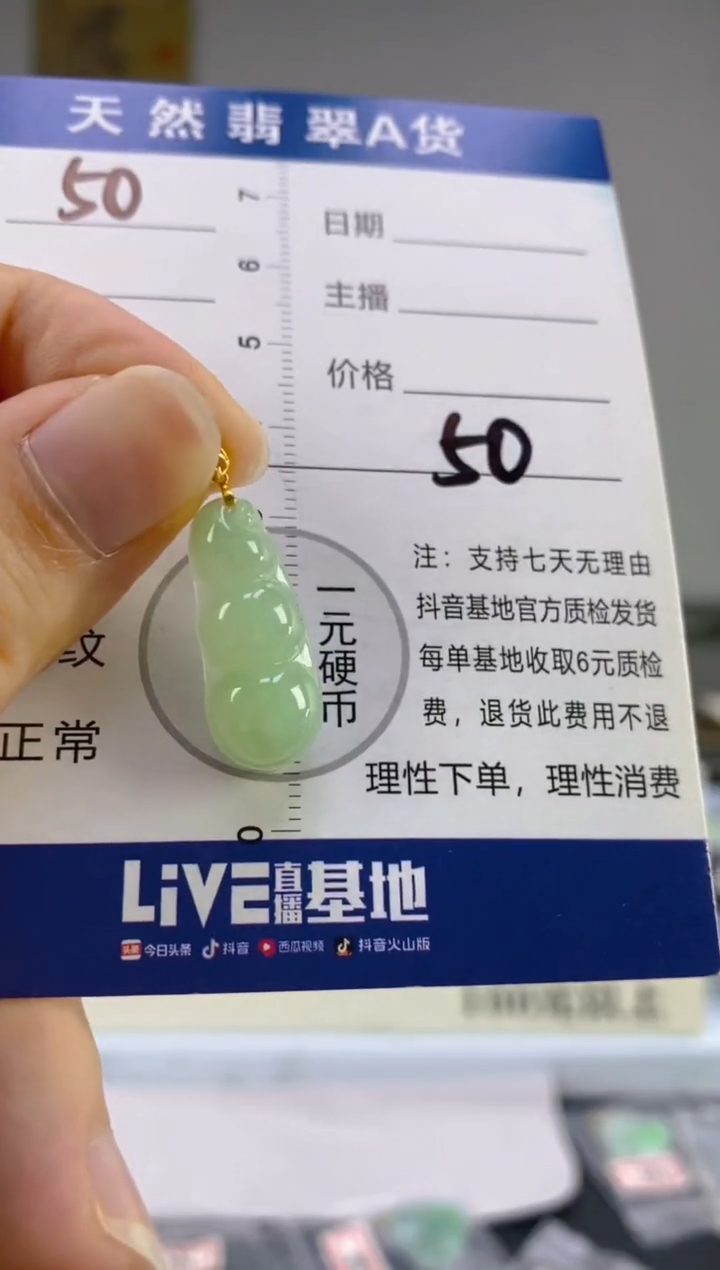 【闪购商品】翡翠颈饰18K金镶嵌天然A货翡翠