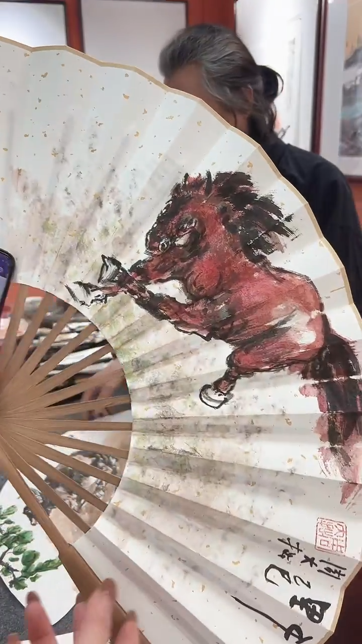 国画周大拙/国画/扇子