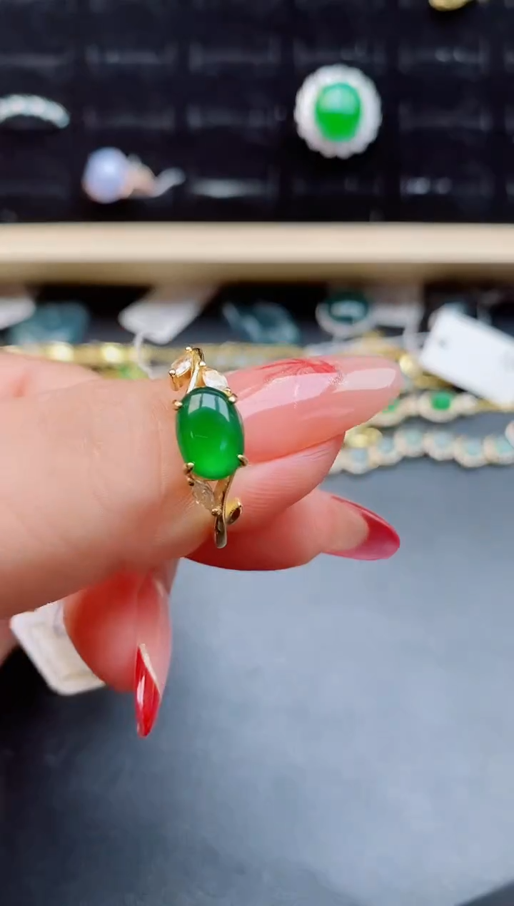 【闪购商品】翡翠戒指银S925镶嵌1212