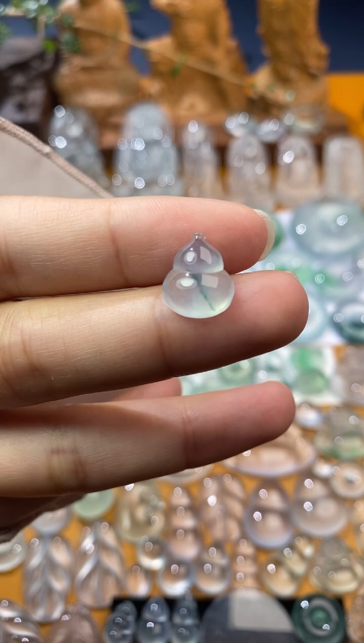 【闪购商品】定制翡翠未镶嵌葫芦12.8*10.8*4.8