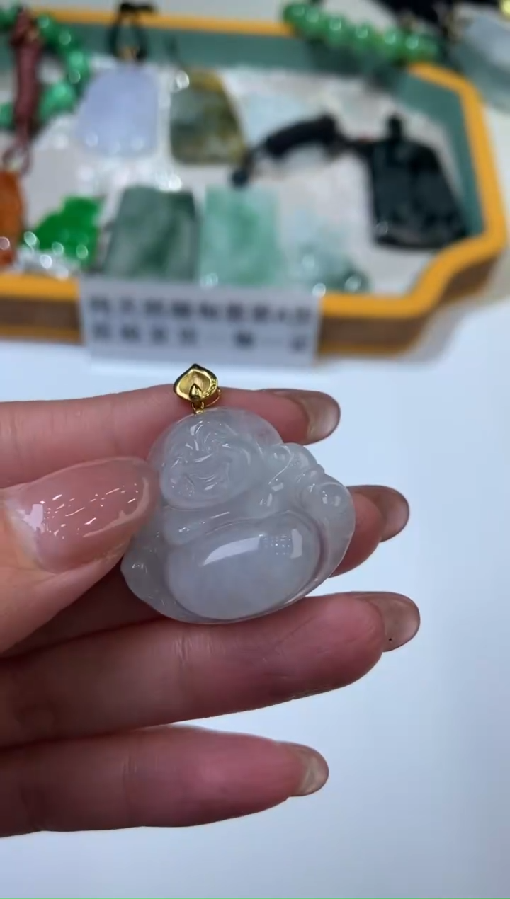 【闪购商品】翡翠挂件18K金镶嵌273097