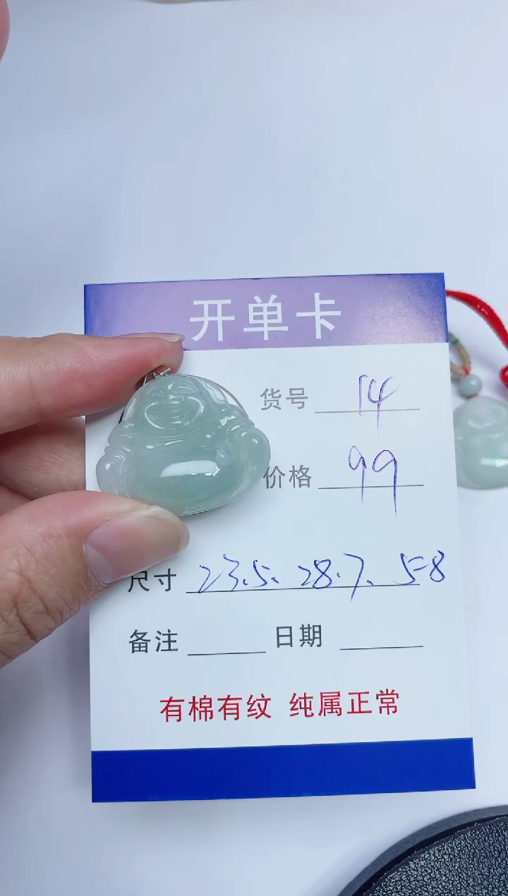 吊坠(赠链)银S925镶嵌翡翠14