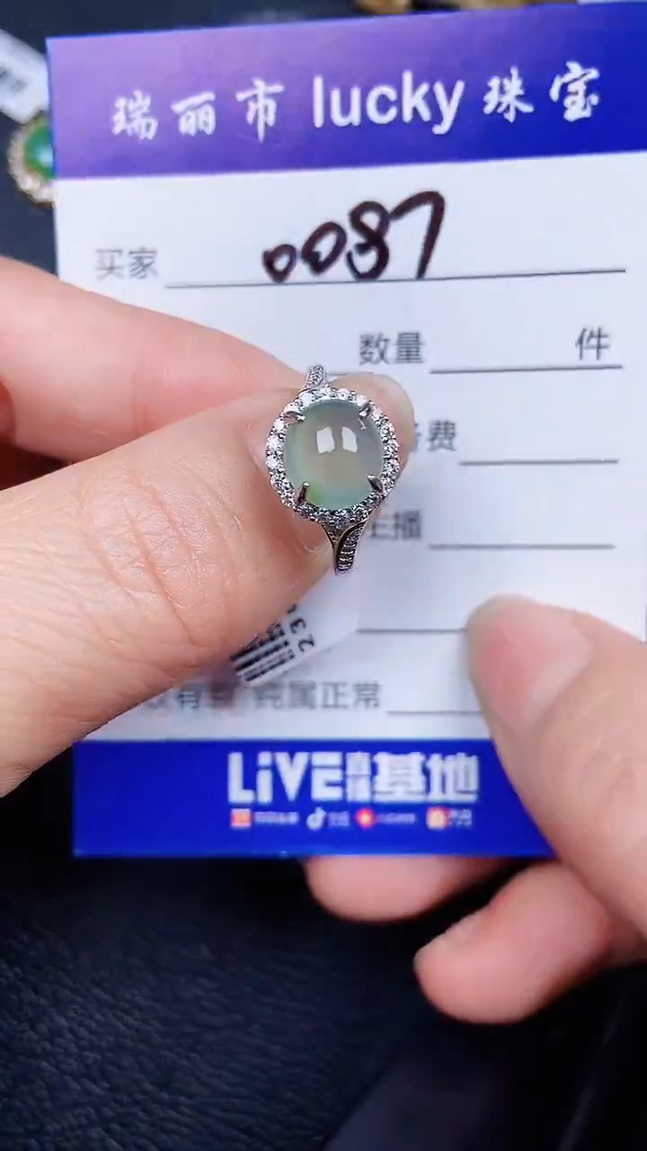 颈饰银S925镶嵌翡翠0087