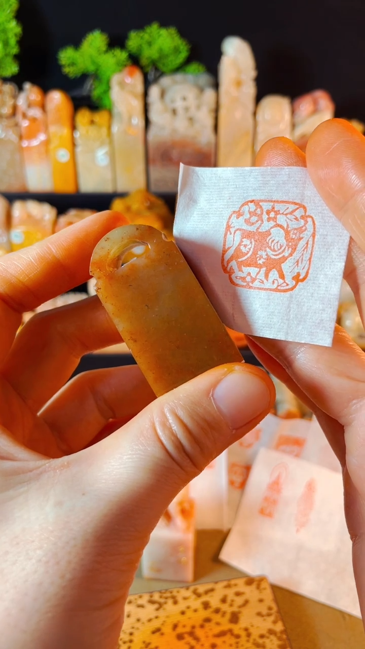 【闪购商品】浙江红石印石手工篆刻《生肖牛》2.5