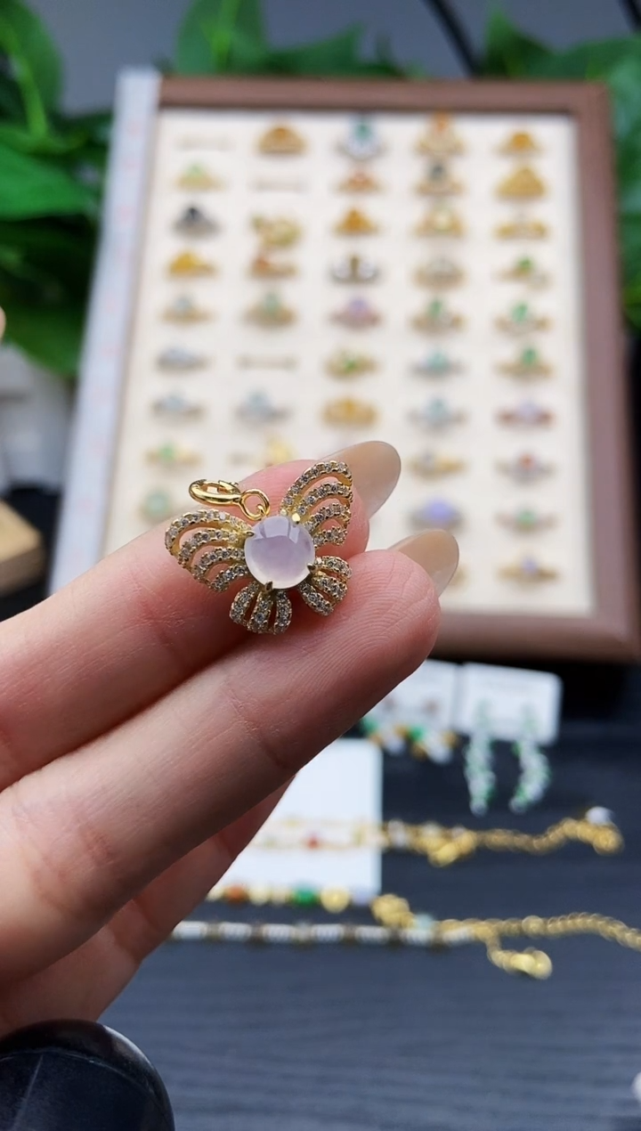 银S925镶嵌戒指翡翠12