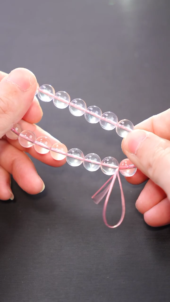 【闪购商品】水晶单圈未镶嵌Q025星光粉晶单圈9mm