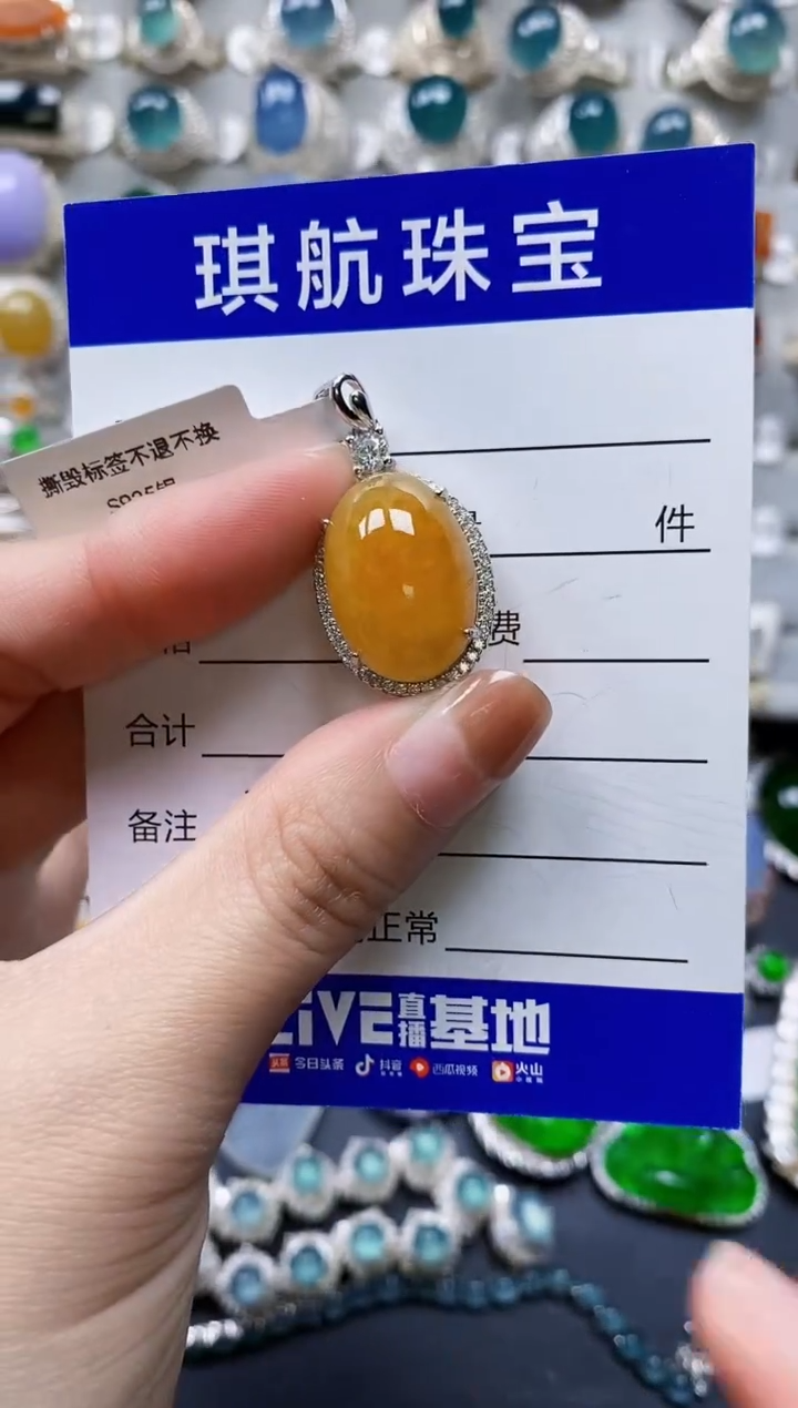 【闪购商品】翡翠颈饰银S925镶嵌0776