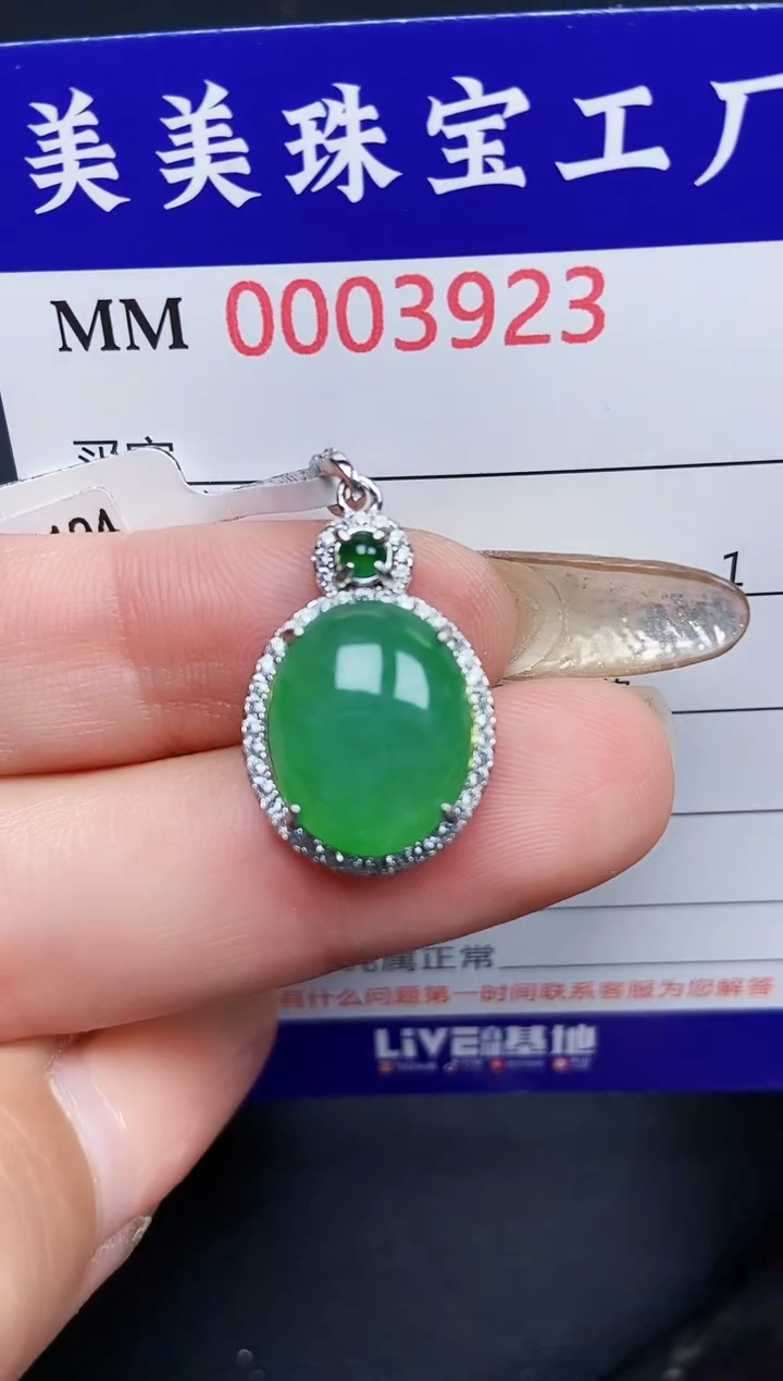 【闪购商品】翡翠颈饰银S925镶嵌3923