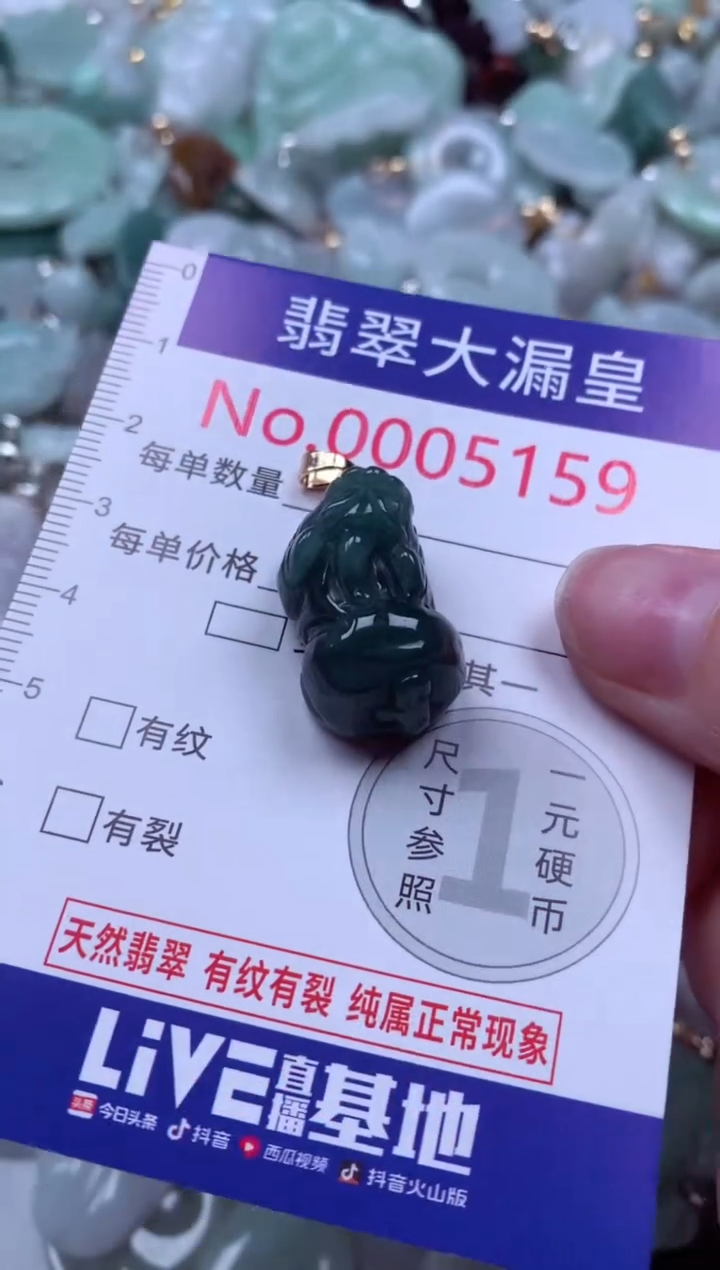 吊坠(不含链)未镶嵌翡翠5159