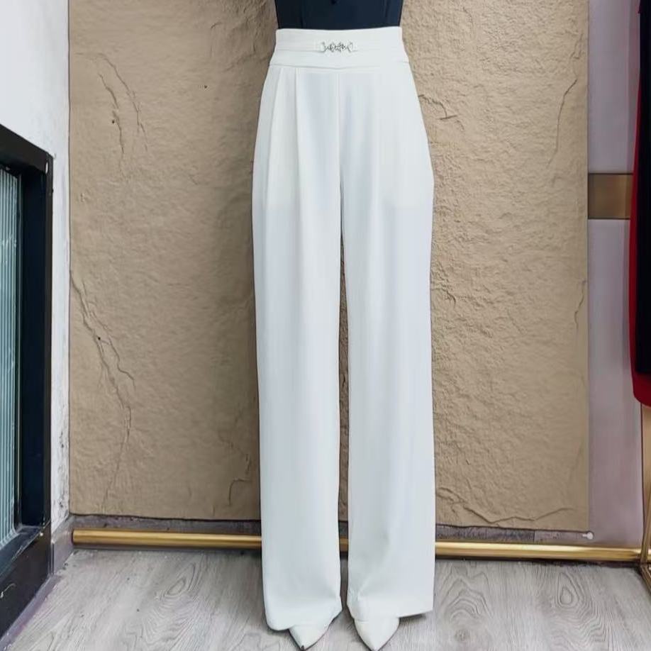 欢舞阁摩登舞裤广场舞气质百搭阔腿裤垂感显瘦跳舞女口袋裤B0266