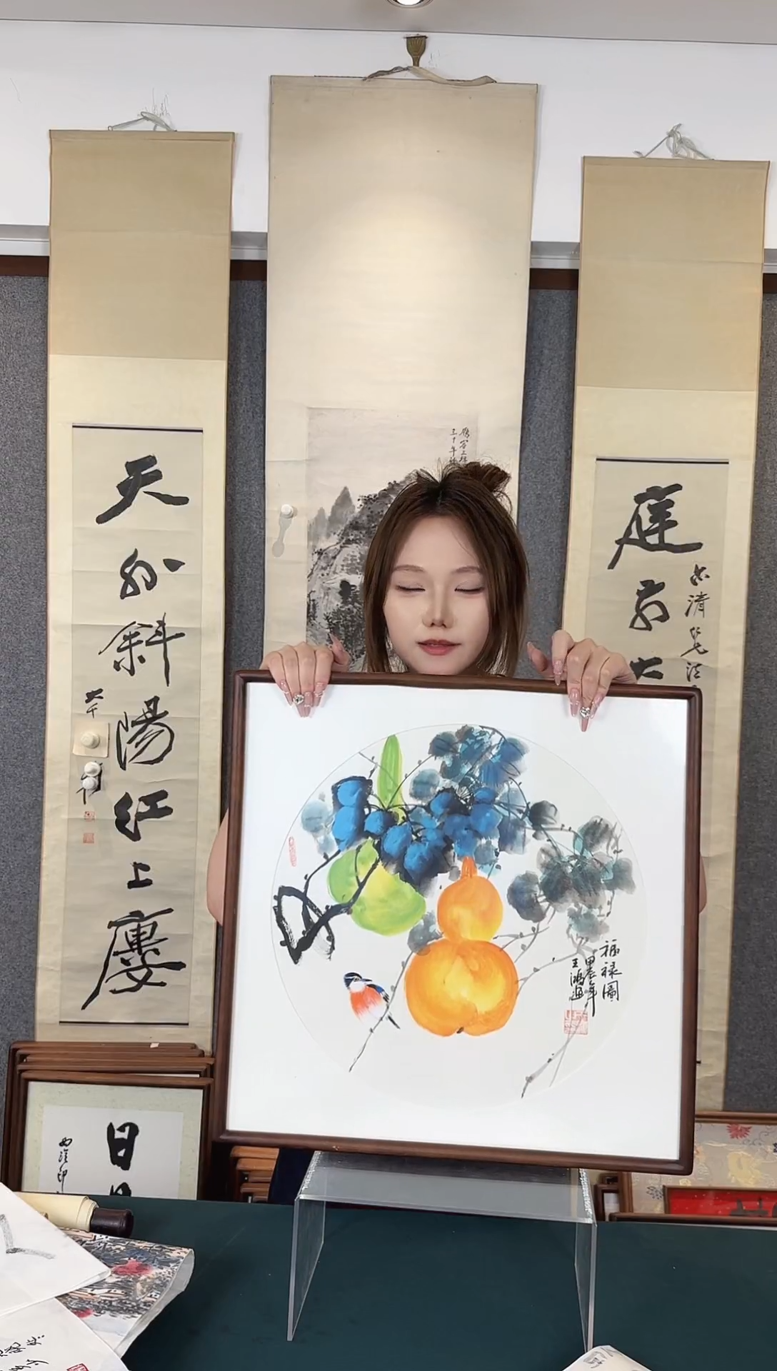 国画老师手绘作品