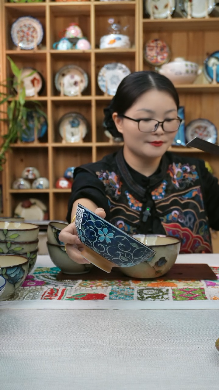 瓷片小可高温瓷米饭碗2只