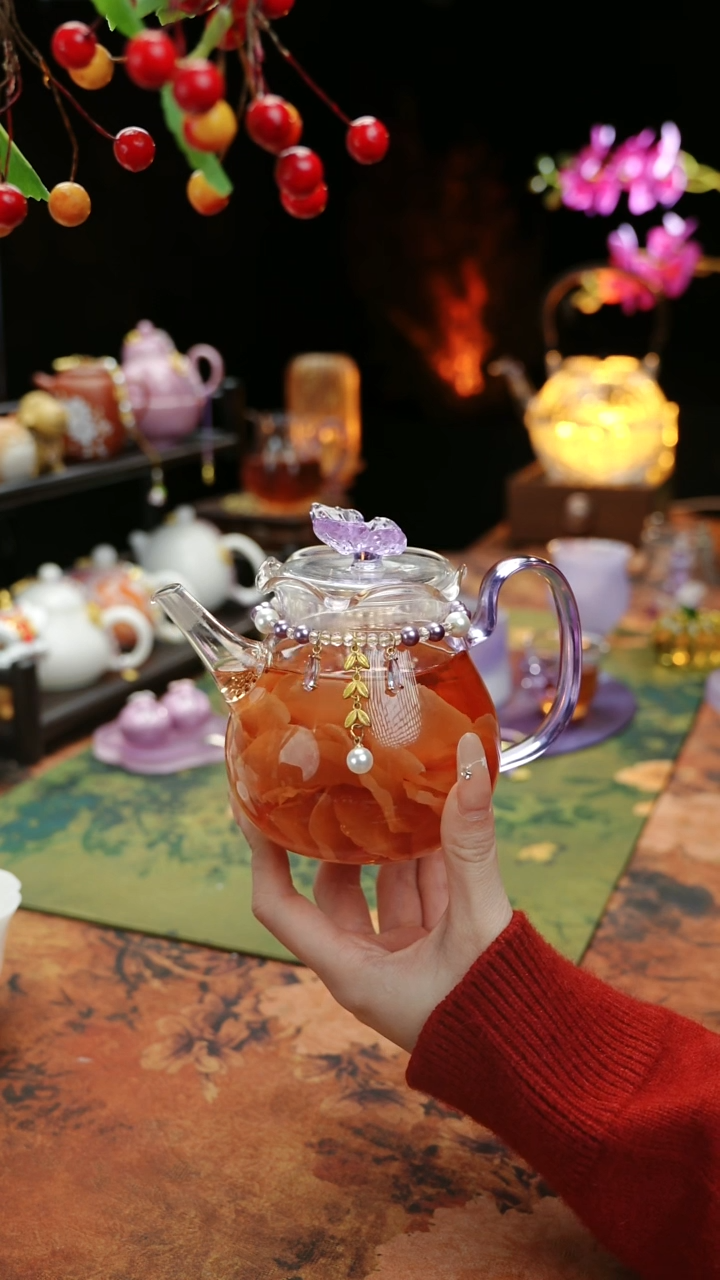 【闪购商品】紫色铃兰花茶壶+链子