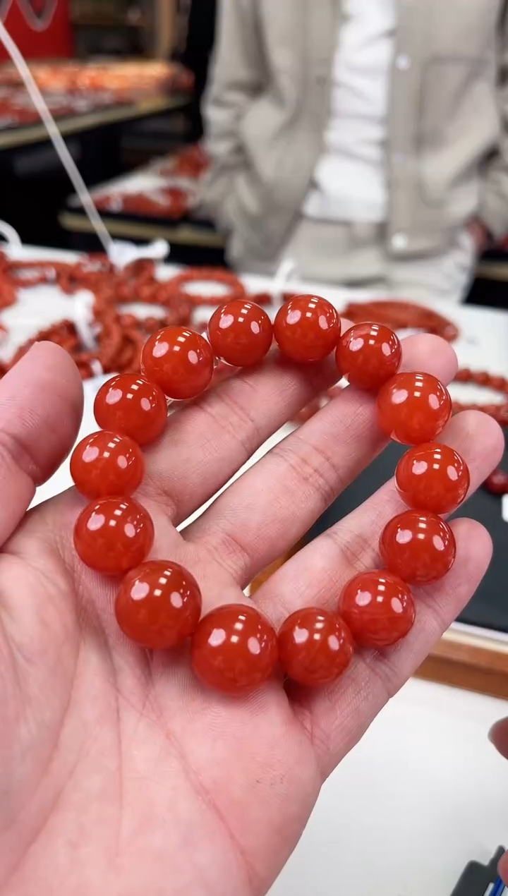 【闪购商品】南红玛瑙冰红手串15-16+未镶嵌一个/条