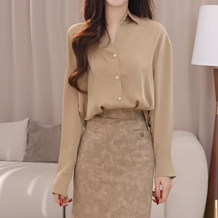 AMASS/阿玛时尚经典风精致高级气质感衬衫530038