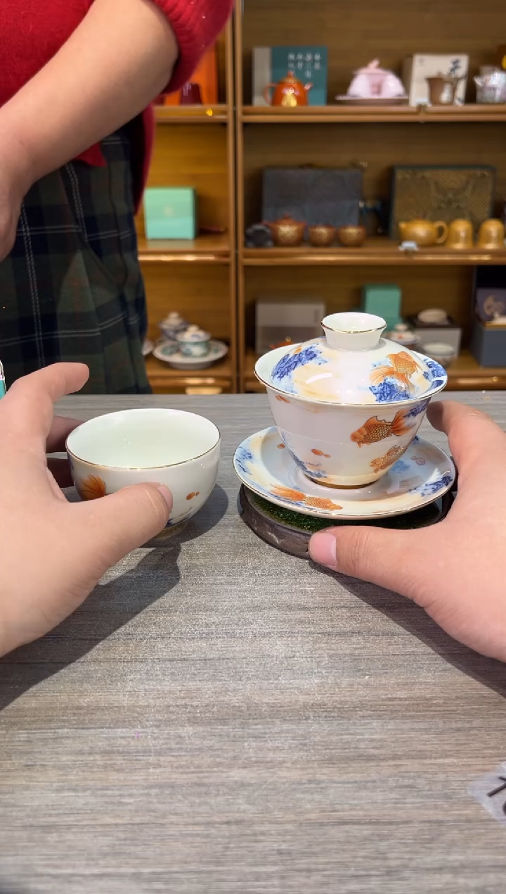 【闪购商品】富贵有余盖碗加一杯