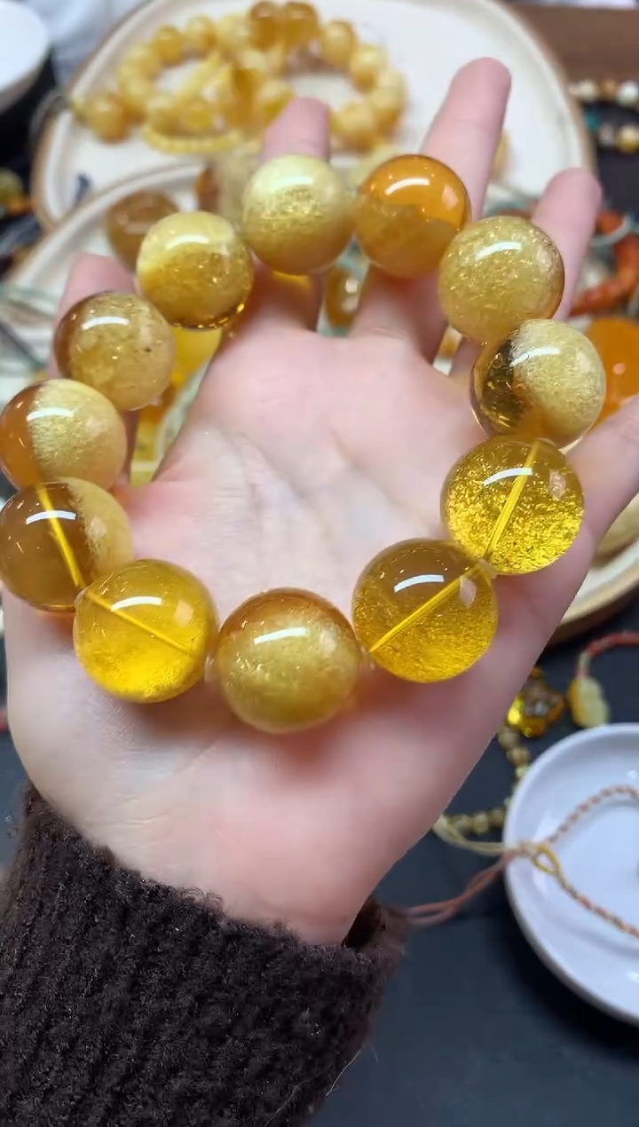 【闪购商品】蜜蜡裸石未镶嵌手串A406|9999