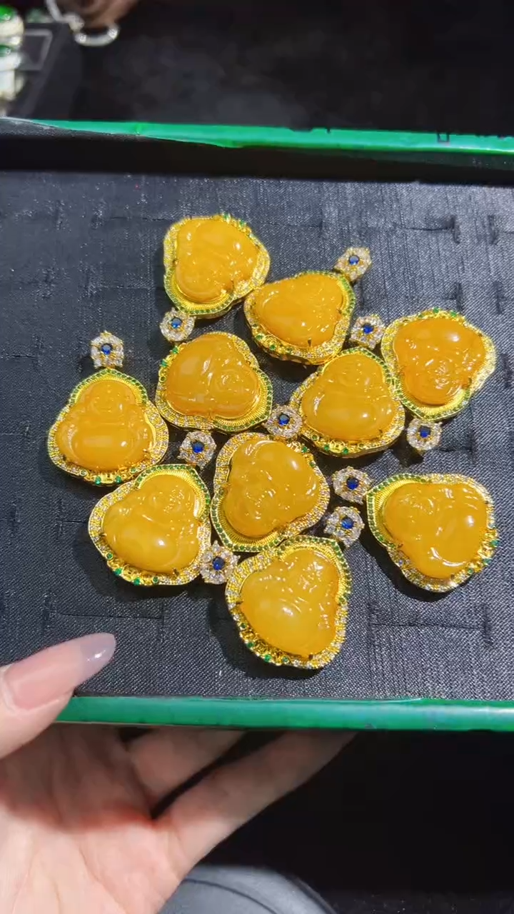 【闪购商品】蜜蜡颈饰未镶嵌佛公商品多样性发货1