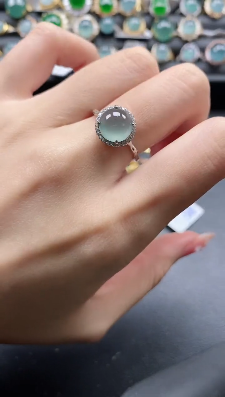 【闪购商品】翡翠戒指银S925镶嵌1111-