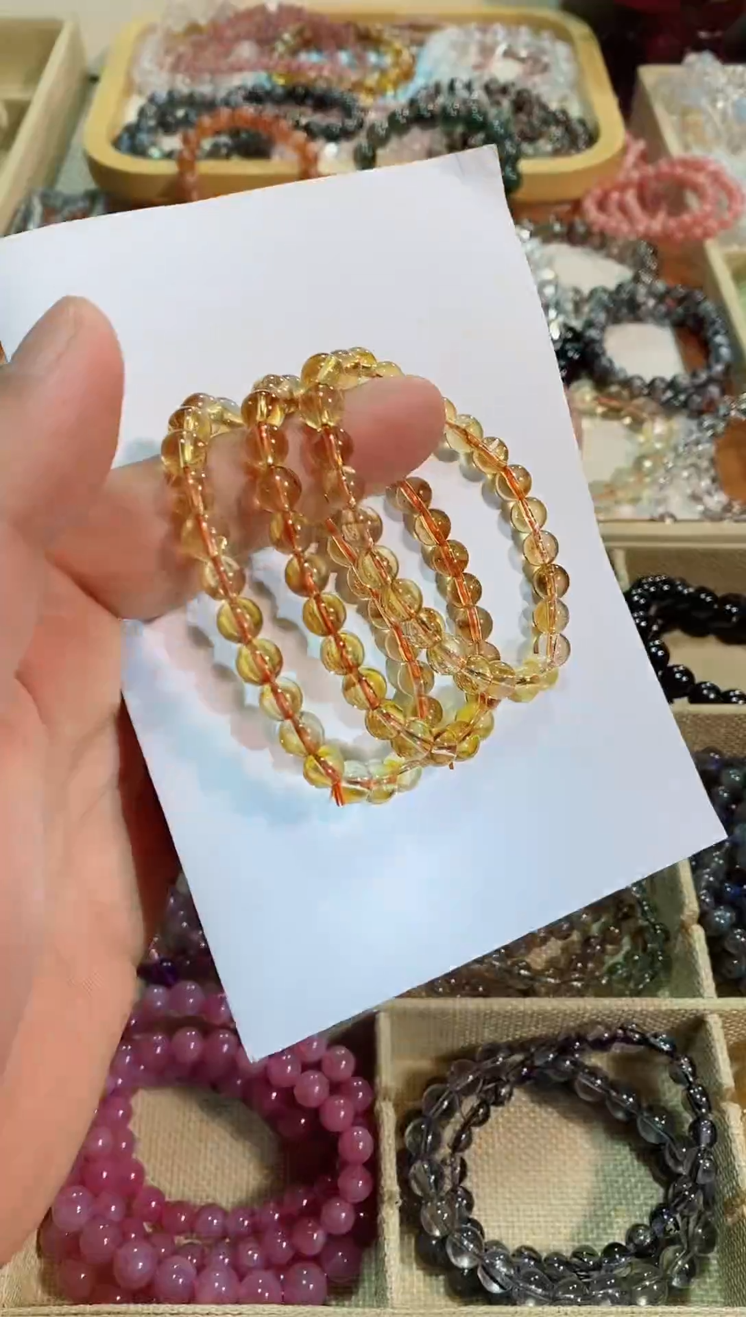 【闪购商品】黄晶手链未镶嵌黄塔晶7m+(多样性发其一）