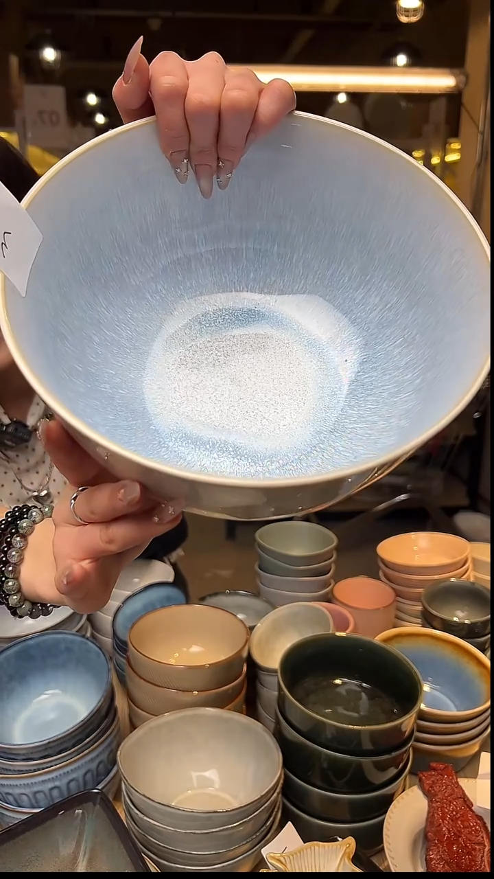 瓷38外贸尾货窑变釉下彩默外微瑕