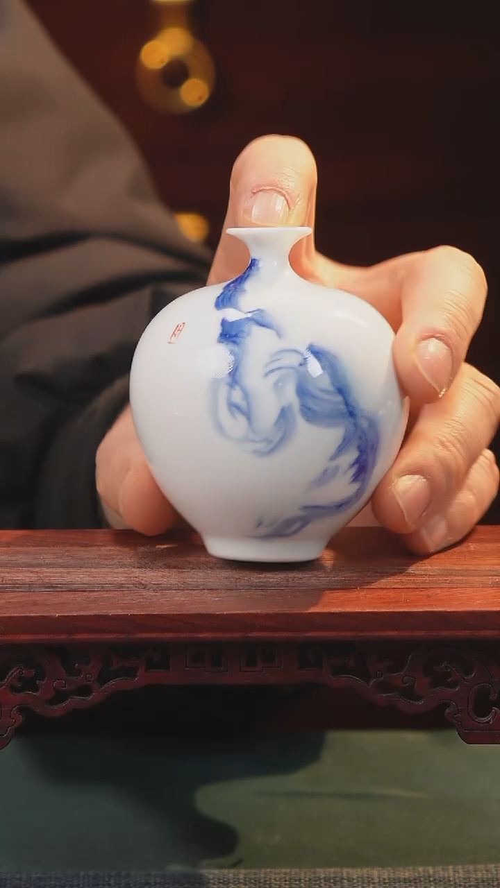 【闪购商品】摆件纯手工手绘高白泥瓷