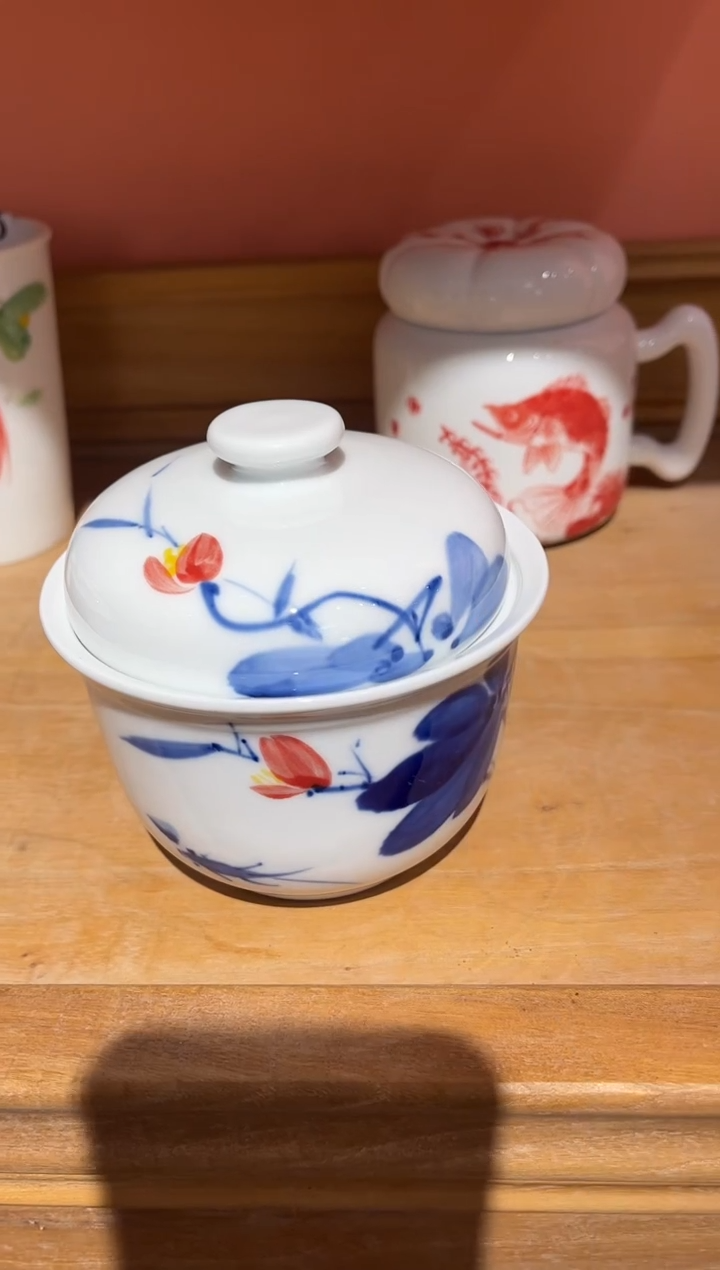 陶瓷景德镇高温釉中彩陶瓷餐具-小炖盅