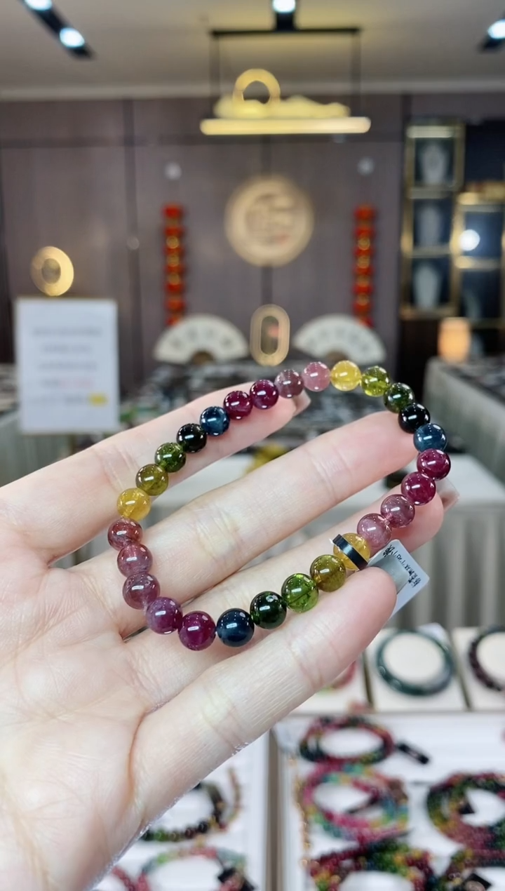 【闪购商品】碧玺单圈手串6mm+未镶嵌一物一证dan