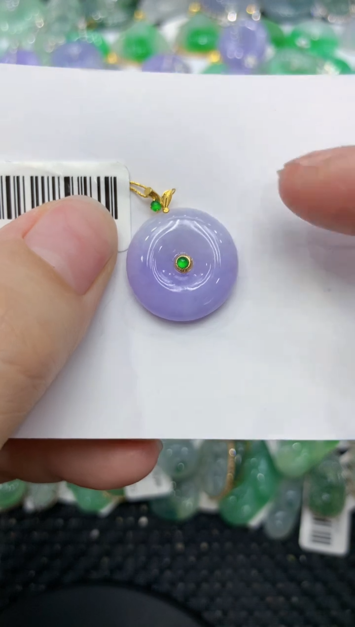 【闪购商品】翡翠颈饰18K金镶嵌1112111111