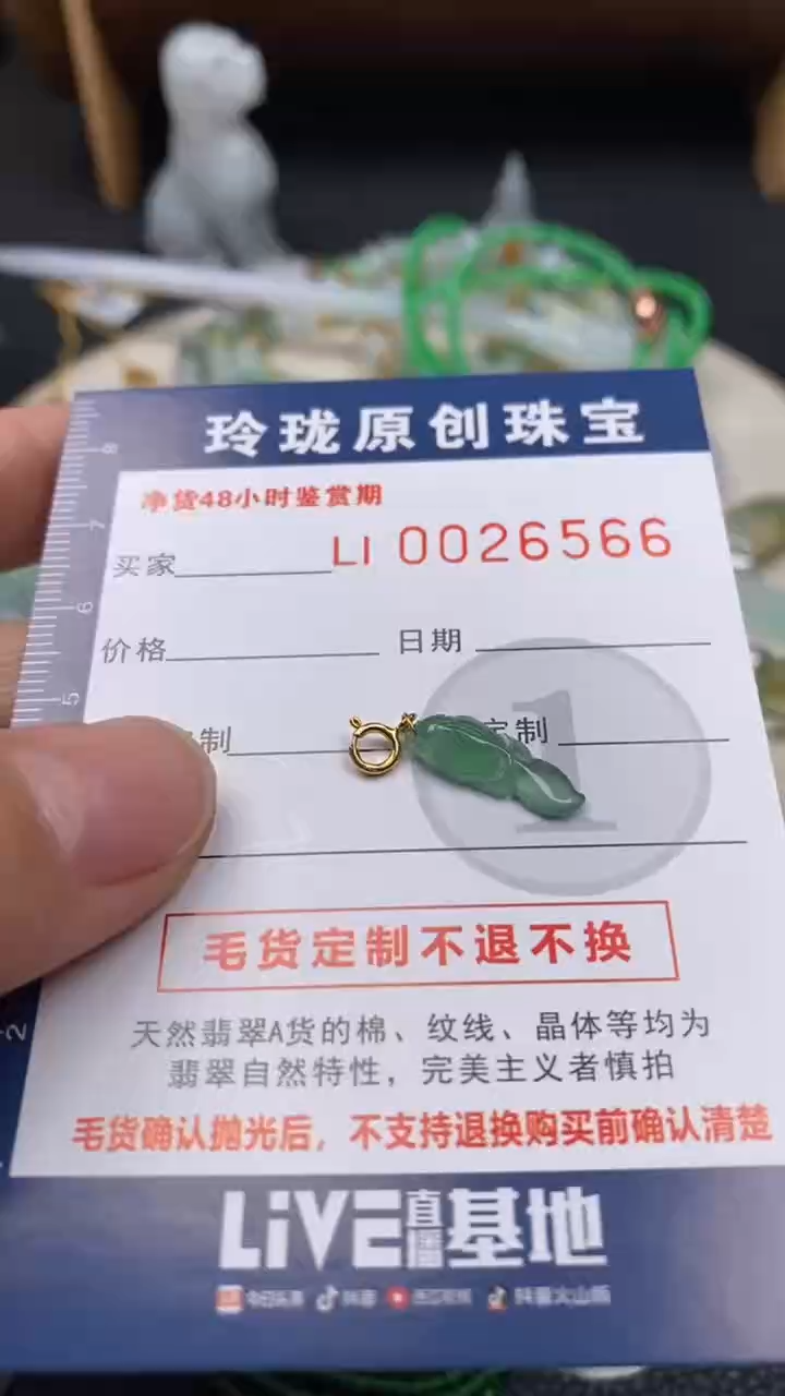 【闪购商品】翡翠颈饰未镶嵌翡翠净货26566