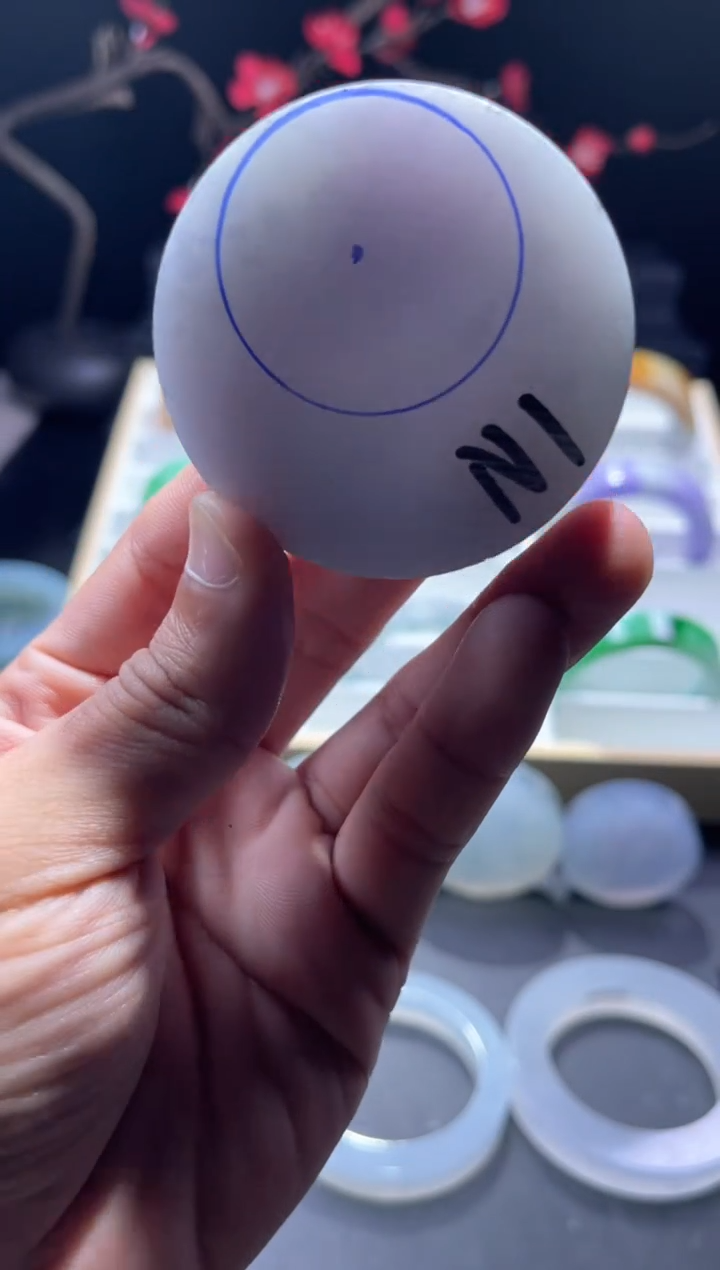 定制翡翠未镶嵌定制镯心不退不换