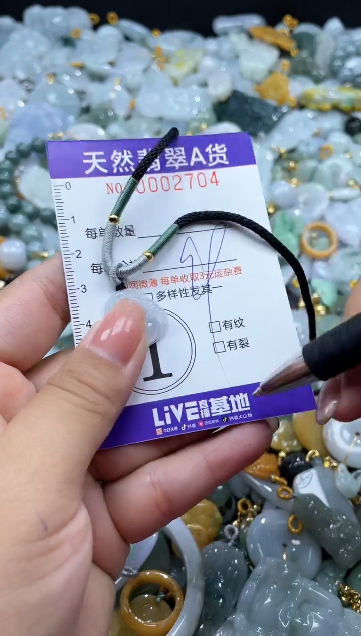 翡翠未镶嵌颈饰02704