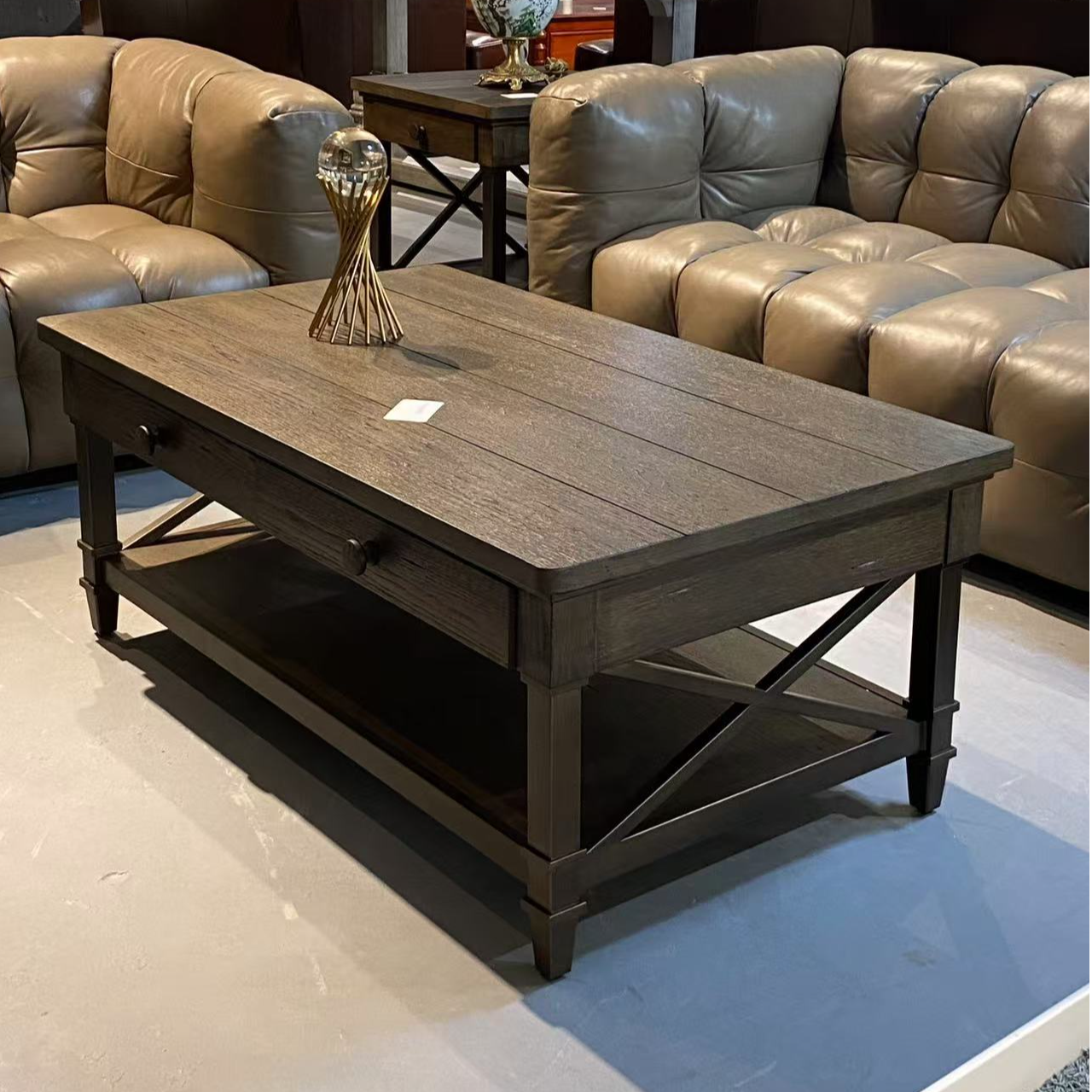 美式外贸美式尾货美国休闲茶几客厅茶几小户型