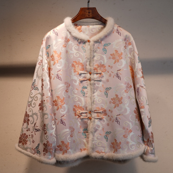 圆领宋锦棉上衣25292 