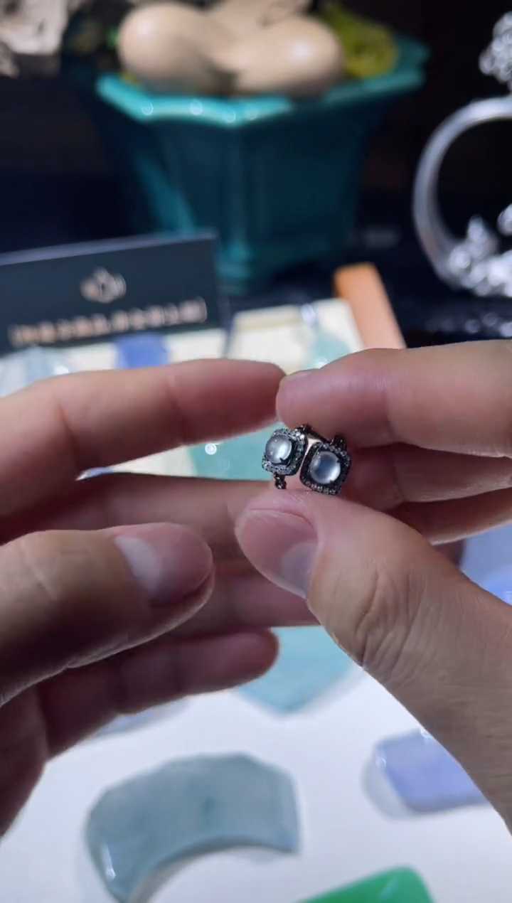 【闪购商品】翡翠耳饰未镶嵌佳佳翡翠大牛3