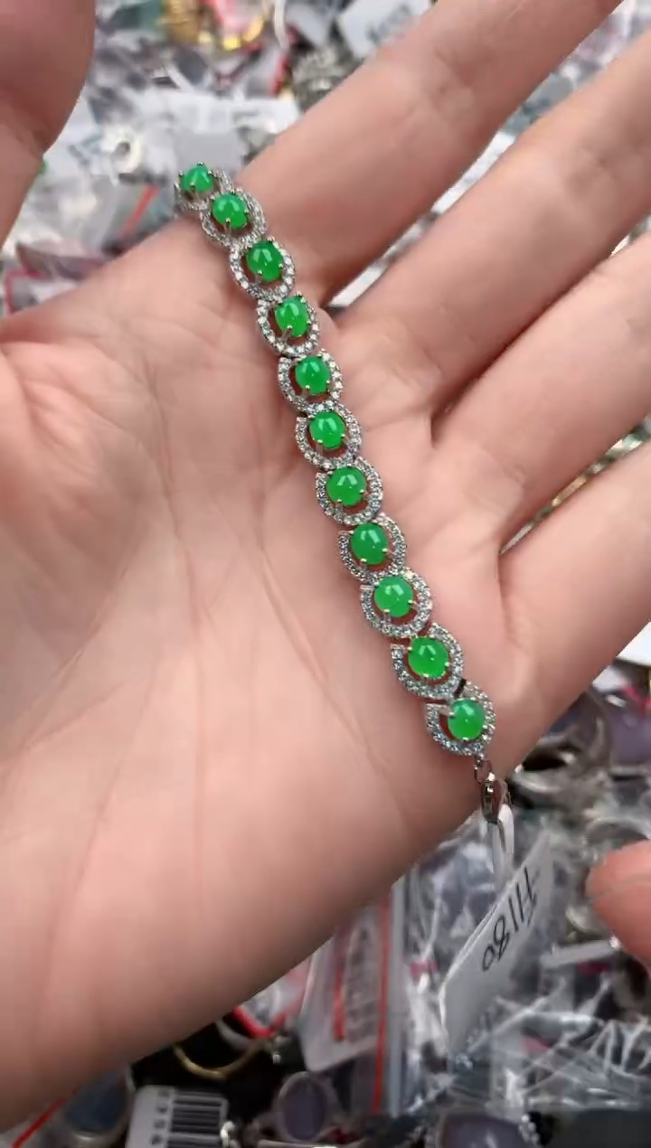 银S925镶嵌戒指翡翠777----6