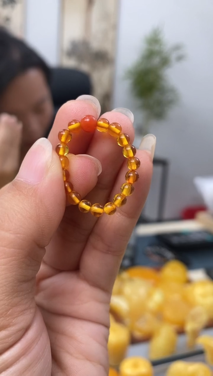 【闪购商品】琥珀裸石未镶嵌天然琥珀蜜蜡戒圈多样性选一