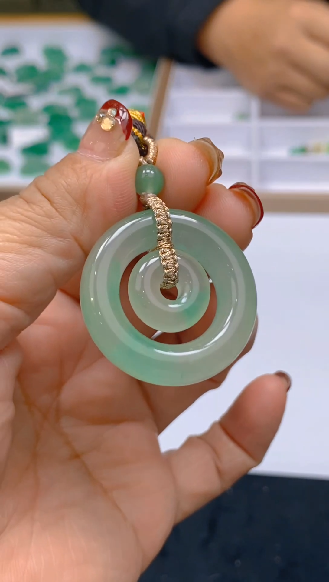 【闪购商品】石英质玉颈饰未镶嵌天然冰美人非洲翠024