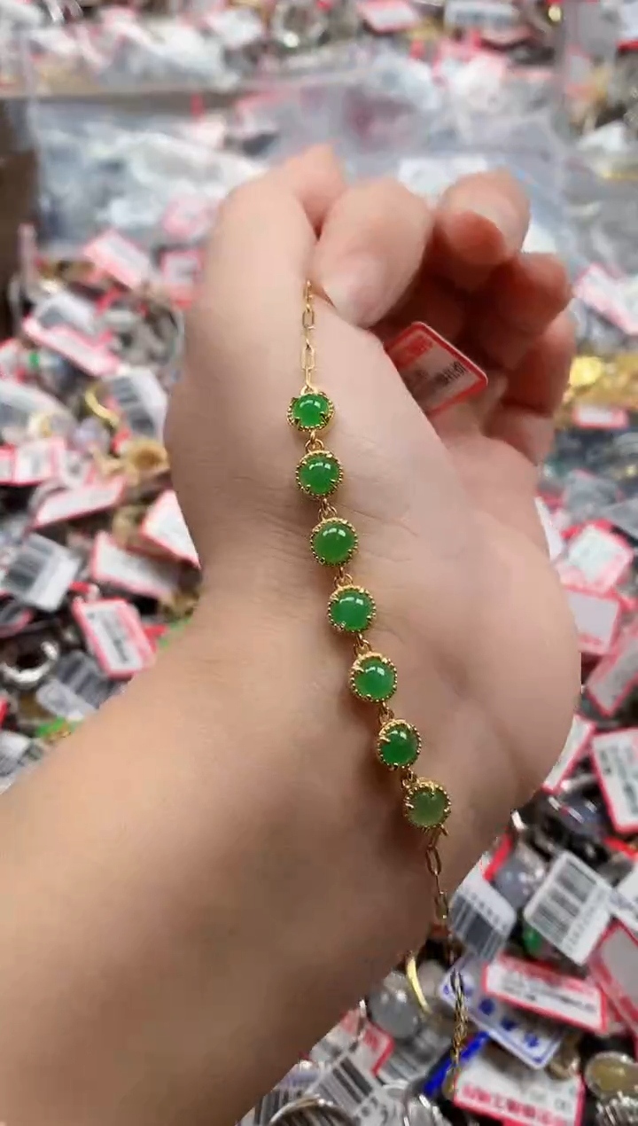 银S925镶嵌戒指翡翠天然A货缅甸翡翠