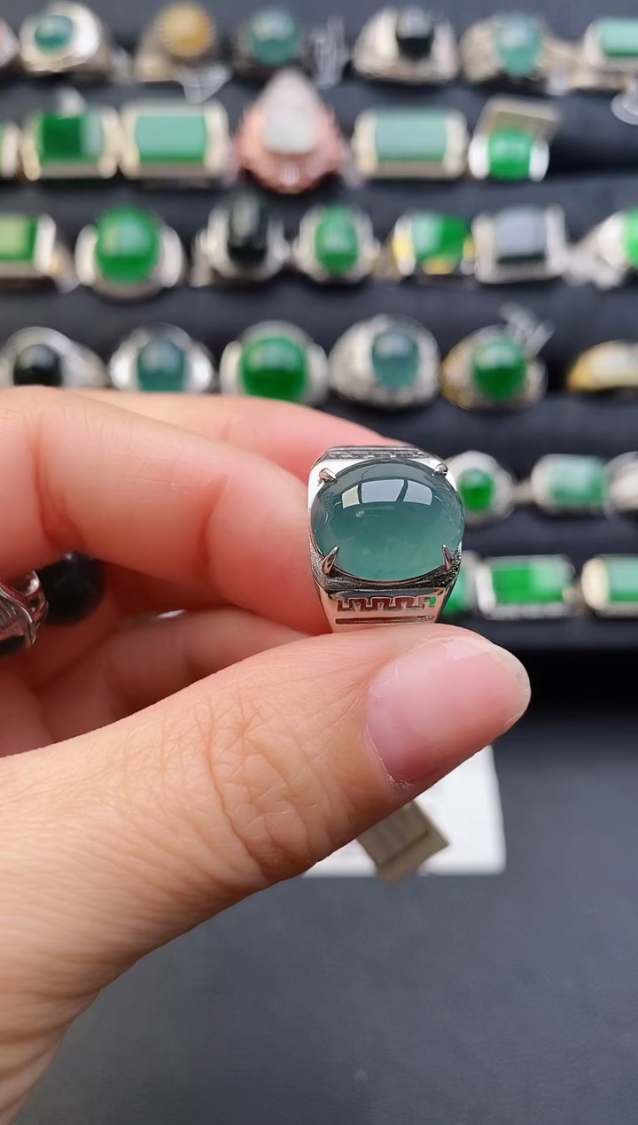 【闪购商品】翡翠戒指银S925镶嵌1111111111